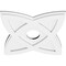 Ekena Millwork Cosmo Architectural Grade PVC Contemporary Ceiling Medallion, 14"OD x 3"ID x 5 1/4"C x 1"P CMP14CM-03000 - alternate 4